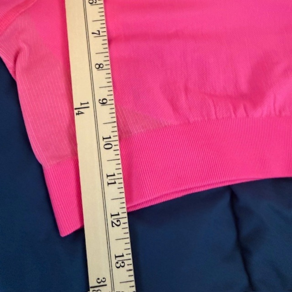 Gymshark Ultra Seamless‎ Crop Top Back Cutouts Hot Pink Small - Picture 7 of 8